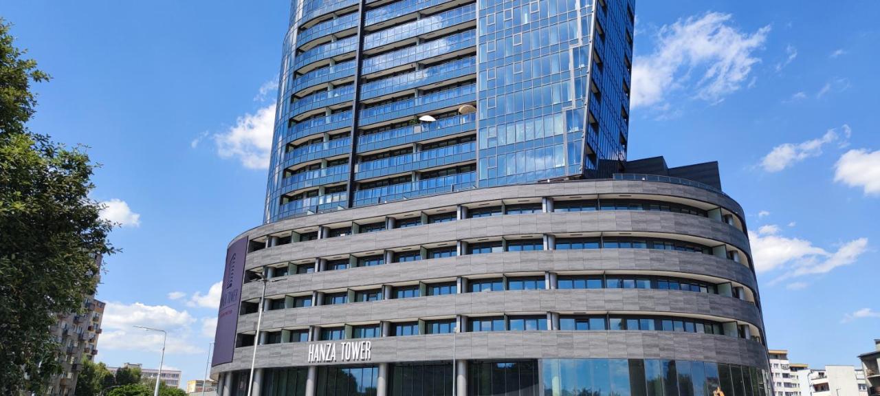 Aleda Tower, 14 Floor, Balkon Apartment Szczecin Bagian luar foto