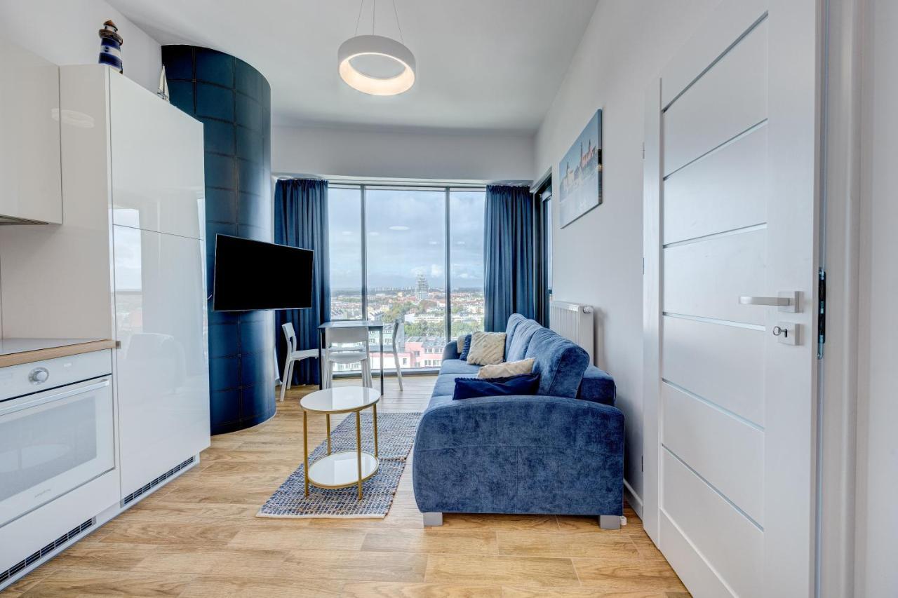 Aleda Tower, 14 Floor, Balkon Apartment Szczecin Bagian luar foto