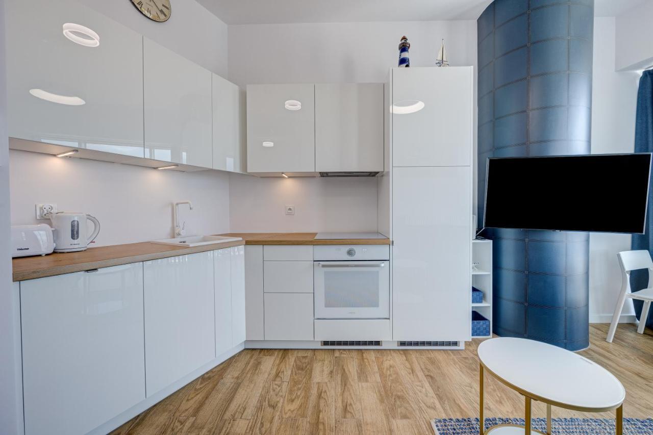 Aleda Tower, 14 Floor, Balkon Apartment Szczecin Bagian luar foto