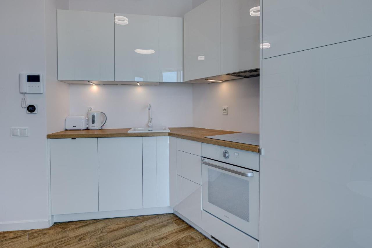 Aleda Tower, 14 Floor, Balkon Apartment Szczecin Bagian luar foto
